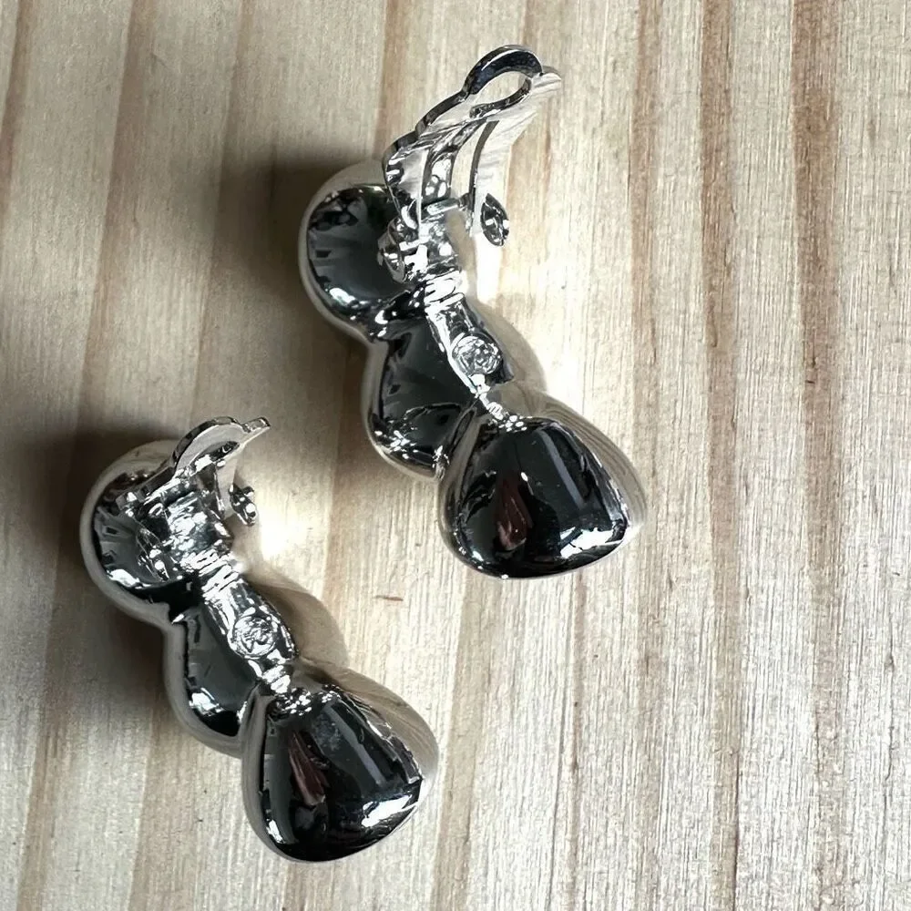 Swarovski Swan Logo Crystal Clip-On Earrings